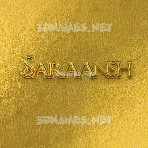 saraansh in All Gold style - 3D name wallpaper saraansh in All Gold style - 3D name wallpaper
