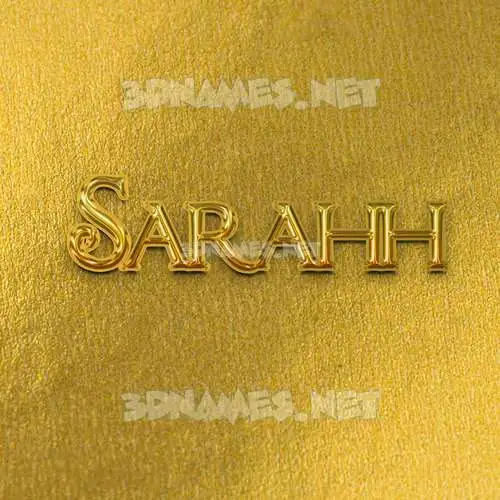 sarahh in All Gold style - 3D name wallpaper