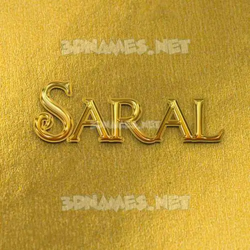 saral in All Gold style - 3D name wallpaper saral in All Gold style - 3D name wallpaper