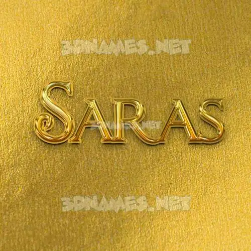saras in All Gold style - 3D name wallpaper saras in All Gold style - 3D name wallpaper