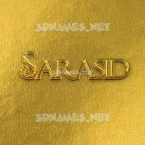 sarasid in All Gold style - 3D name wallpaper sarasid in All Gold style - 3D name wallpaper