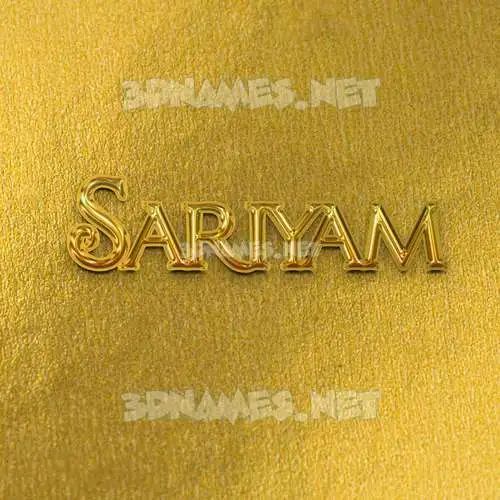 sariyam in All Gold style - 3D name wallpaper