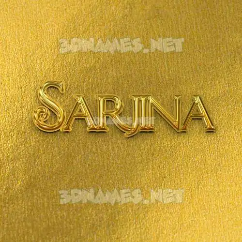 sarjina in All Gold style - 3D name wallpaper sarjina in All Gold style - 3D name wallpaper