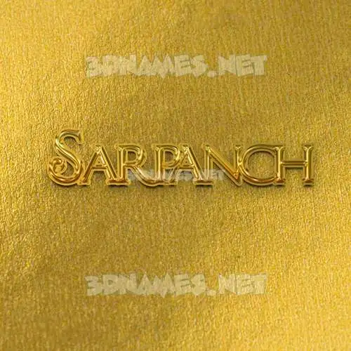 sarpanch in All Gold style - 3D name wallpaper sarpanch in All Gold style - 3D name wallpaper