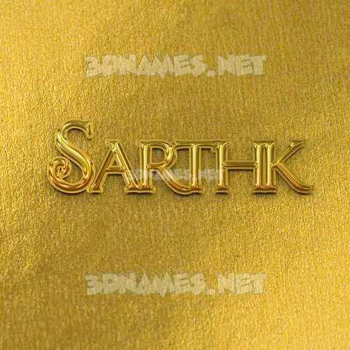 sarthk in All Gold style - 3D name wallpaper sarthk in All Gold style - 3D name wallpaper