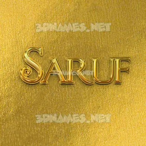 saruf in All Gold style - 3D name wallpaper saruf in All Gold style - 3D name wallpaper
