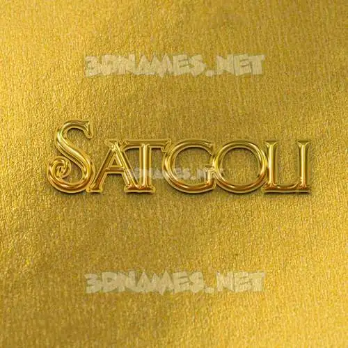 satgoli in All Gold style - 3D name wallpaper