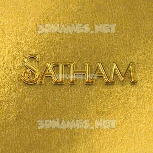satham in All Gold style - 3D name wallpaper satham in All Gold style - 3D name wallpaper