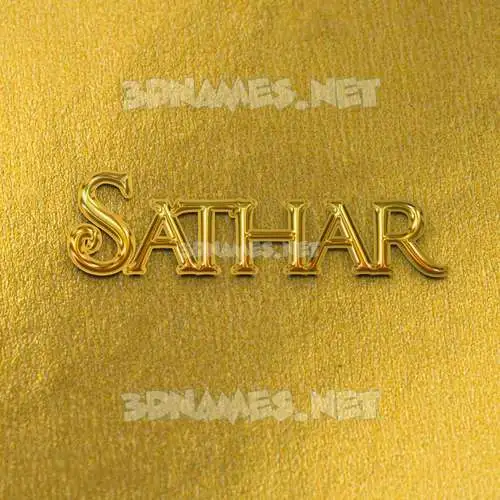 sathar in All Gold style - 3D name wallpaper sathar in All Gold style - 3D name wallpaper