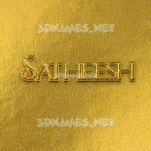 satheesh in All Gold style - 3D name wallpaper satheesh in All Gold style - 3D name wallpaper
