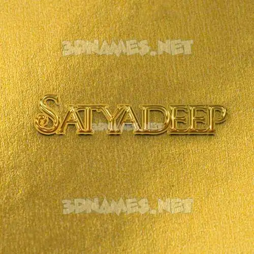 satyadeep in All Gold style - 3D name wallpaper