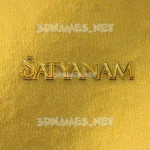 satyanam in All Gold style - 3D name wallpaper