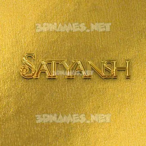 satyansh in All Gold style - 3D name wallpaper
