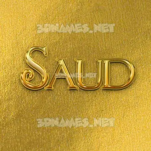 saud in All Gold style - 3D name wallpaper saud in All Gold style - 3D name wallpaper