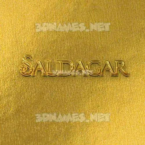 saudagar in All Gold style - 3D name wallpaper saudagar in All Gold style - 3D name wallpaper