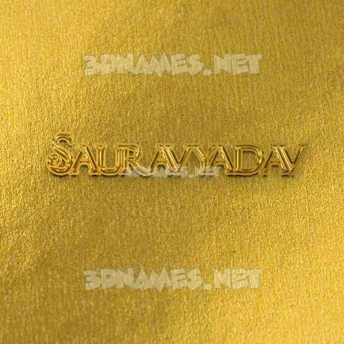 sauravyadav in All Gold style - 3D name wallpaper