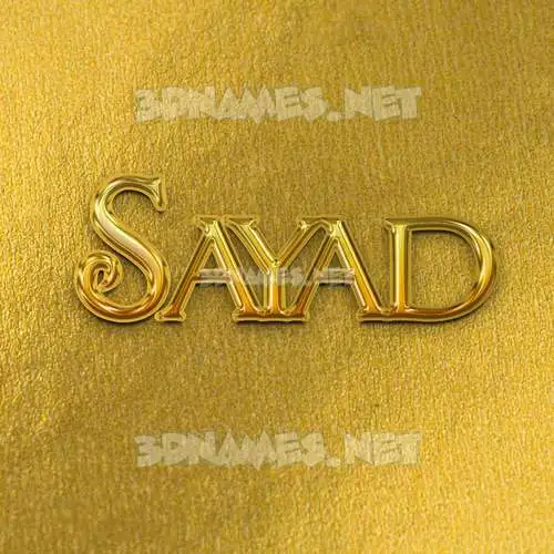 sayad in All Gold style - 3D name wallpaper sayad in All Gold style - 3D name wallpaper