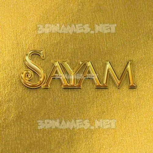 sayam in All Gold style - 3D name wallpaper sayam in All Gold style - 3D name wallpaper