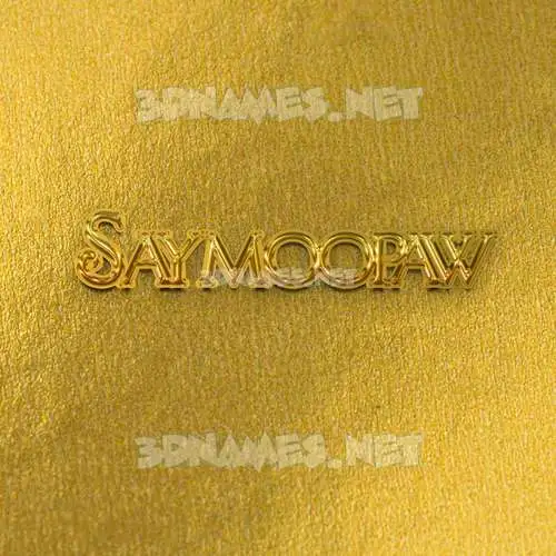 saymoopaw in All Gold style - 3D name wallpaper