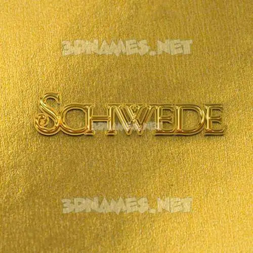 schwede in All Gold style - 3D name wallpaper schwede in All Gold style - 3D name wallpaper
