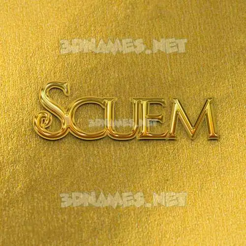 scuem in All Gold style - 3D name wallpaper scuem in All Gold style - 3D name wallpaper