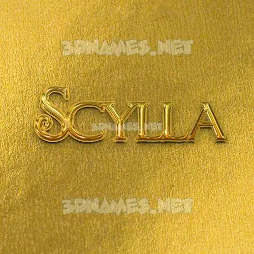 scylla in All Gold style - 3D name wallpaper scylla in All Gold style - 3D name wallpaper