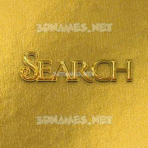 search in All Gold style - 3D name wallpaper