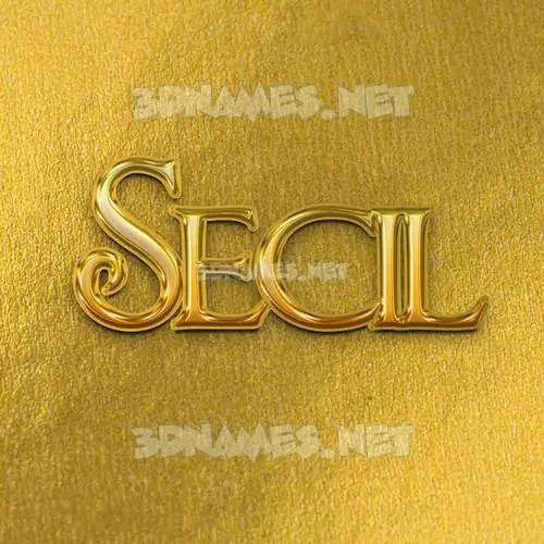 secil in All Gold style - 3D name wallpaper secil in All Gold style - 3D name wallpaper