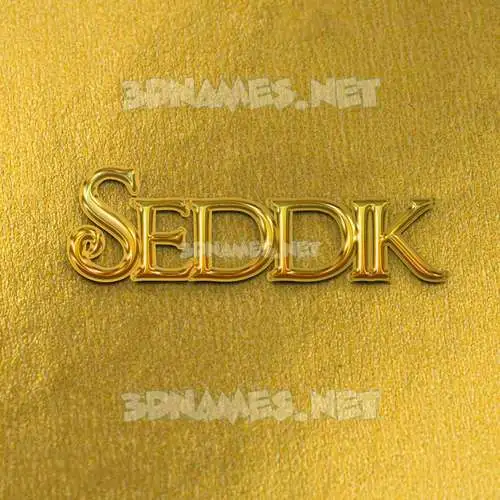 seddik in All Gold style - 3D name wallpaper seddik in All Gold style - 3D name wallpaper