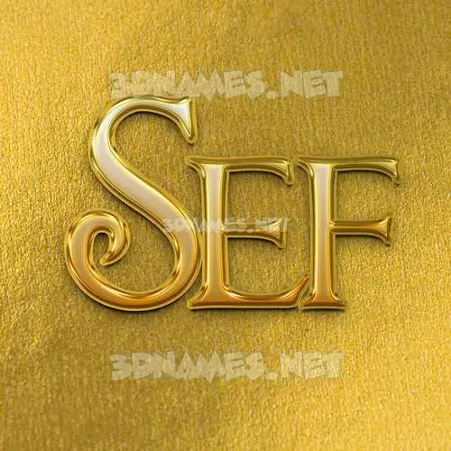 sef in All Gold style - 3D name wallpaper sef in All Gold style - 3D name wallpaper