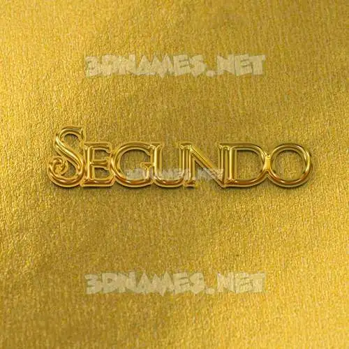 segundo in All Gold style - 3D name wallpaper segundo in All Gold style - 3D name wallpaper