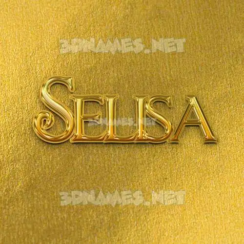 selisa in All Gold style - 3D name wallpaper