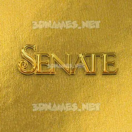 senate in All Gold style - 3D name wallpaper senate in All Gold style - 3D name wallpaper