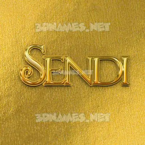 sendi in All Gold style - 3D name wallpaper sendi in All Gold style - 3D name wallpaper