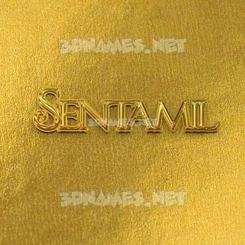 sentamil in All Gold style - 3D name wallpaper