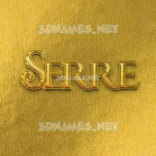 serre in All Gold style - 3D name wallpaper serre in All Gold style - 3D name wallpaper