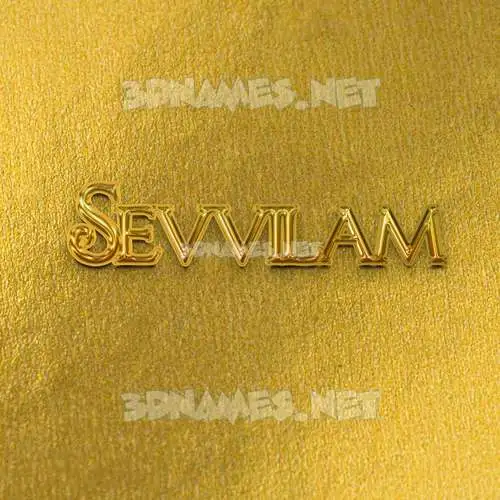 sevvilam in All Gold style - 3D name wallpaper sevvilam in All Gold style - 3D name wallpaper
