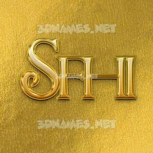 sfhi in All Gold style - 3D name wallpaper