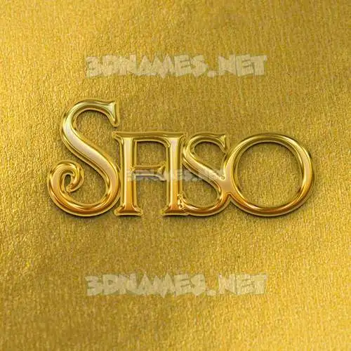 sfiso in All Gold style - 3D name wallpaper
