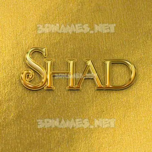 shad in All Gold style - 3D name wallpaper shad in All Gold style - 3D name wallpaper