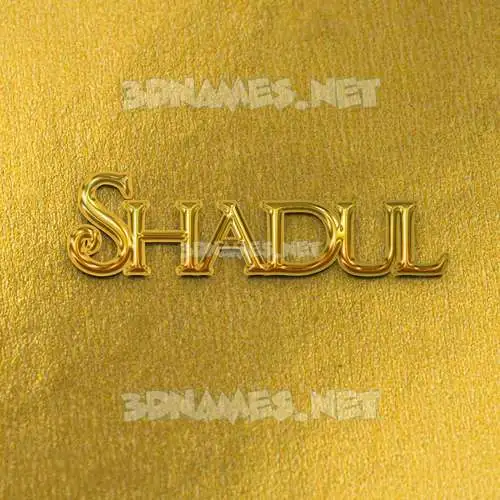 shadul in All Gold style - 3D name wallpaper
