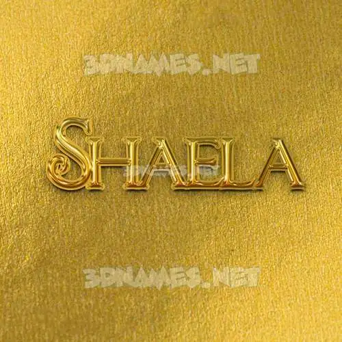 shaela in All Gold style - 3D name wallpaper