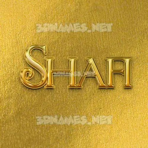 shafi in All Gold style - 3D name wallpaper shafi in All Gold style - 3D name wallpaper