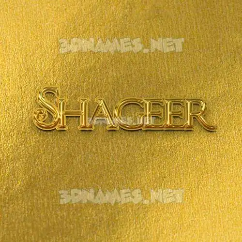 shageer in All Gold style - 3D name wallpaper shageer in All Gold style - 3D name wallpaper