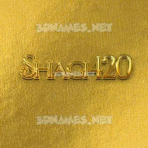 shagi420 in All Gold style - 3D name wallpaper