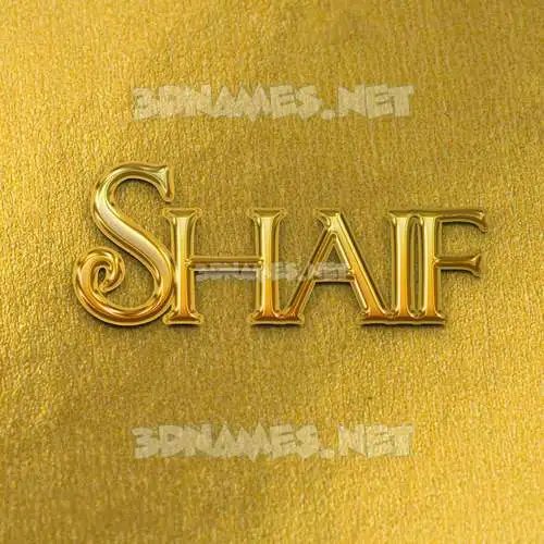 shaif in All Gold style - 3D name wallpaper shaif in All Gold style - 3D name wallpaper