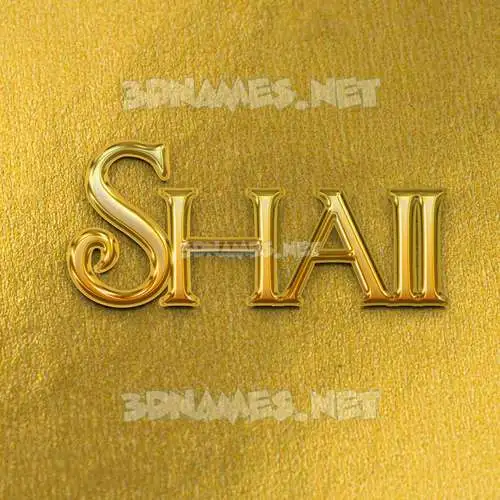 shaii in All Gold style - 3D name wallpaper
