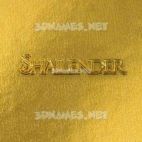 shailender in All Gold style - 3D name wallpaper