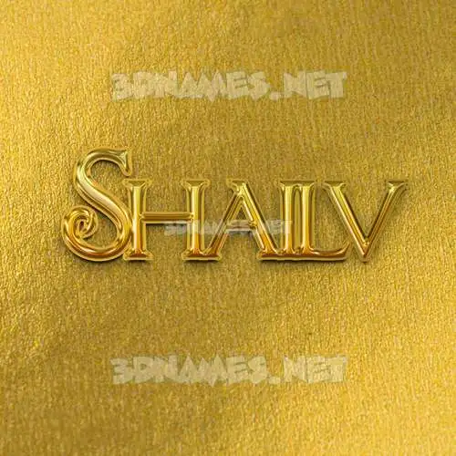 shailv in All Gold style - 3D name wallpaper