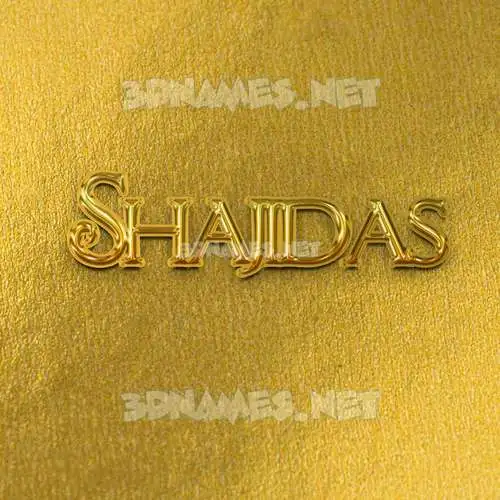 shajidas in All Gold style - 3D name wallpaper shajidas in All Gold style - 3D name wallpaper